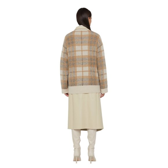 Oak + Fort Fuzzy Oversized Plaid Cardigan - Picture 3 of 11